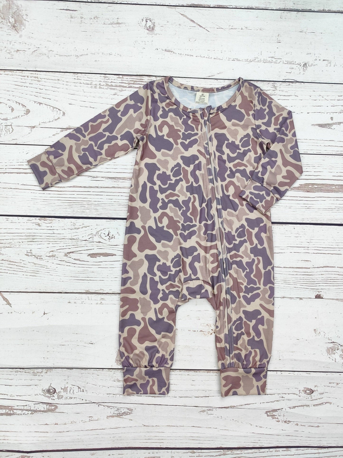 Baby Boy Camouflage Print Zippy Sleeper: 3-6M