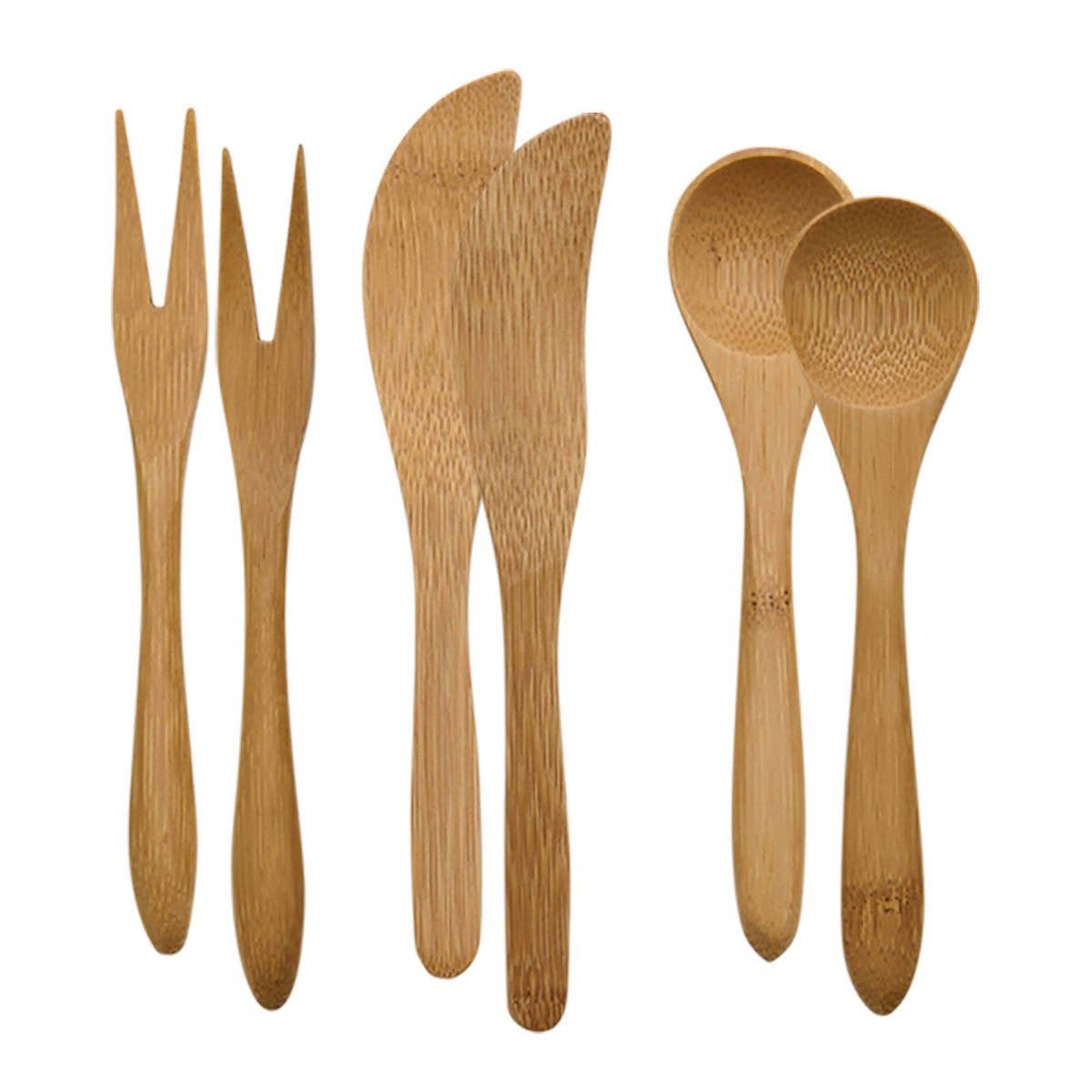 Bamboo Charcuterie and Serving Tool Set, 6-Piece