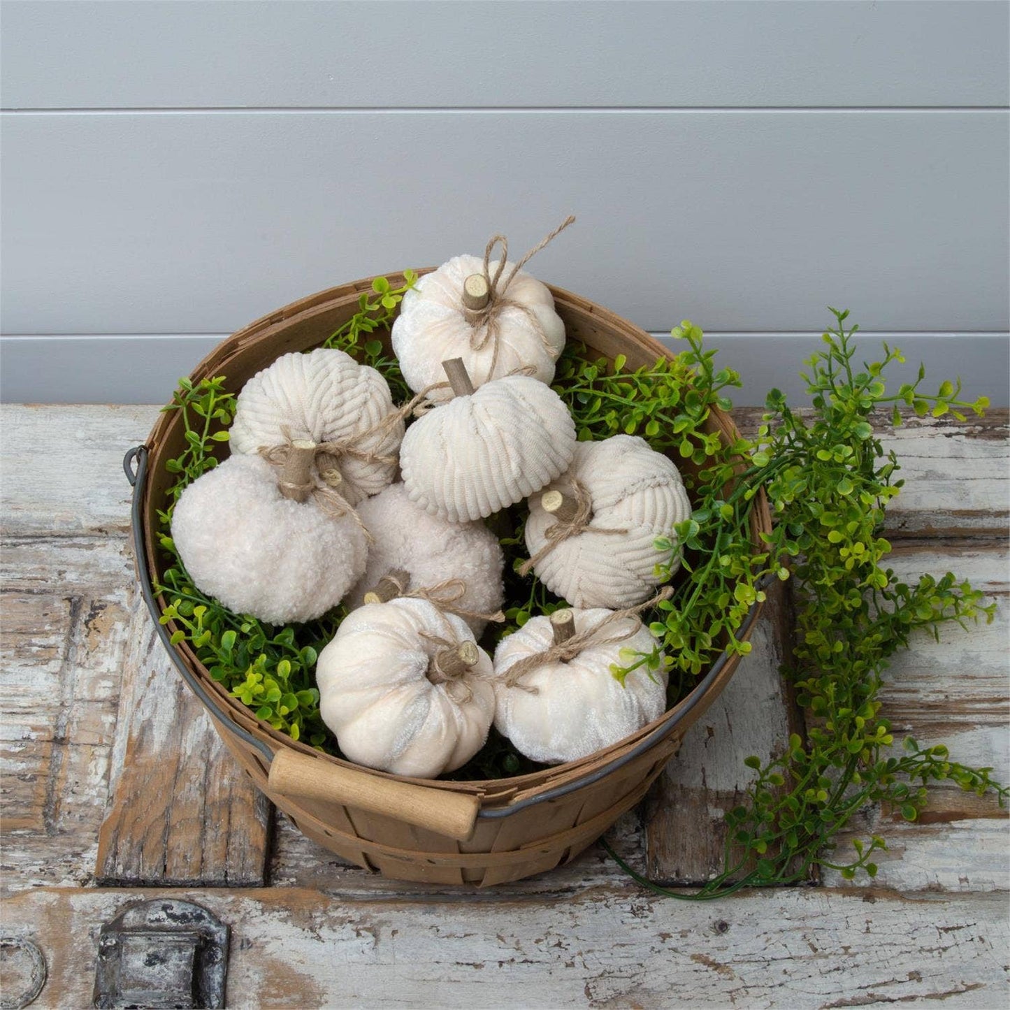 Creamy Soft Fabric Pumpkins (Set Of 09)