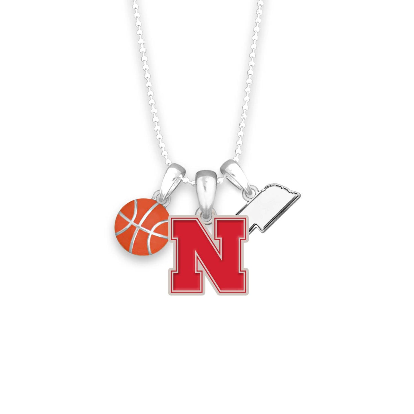 Nebraska Huskers Basketball Accent Necklace