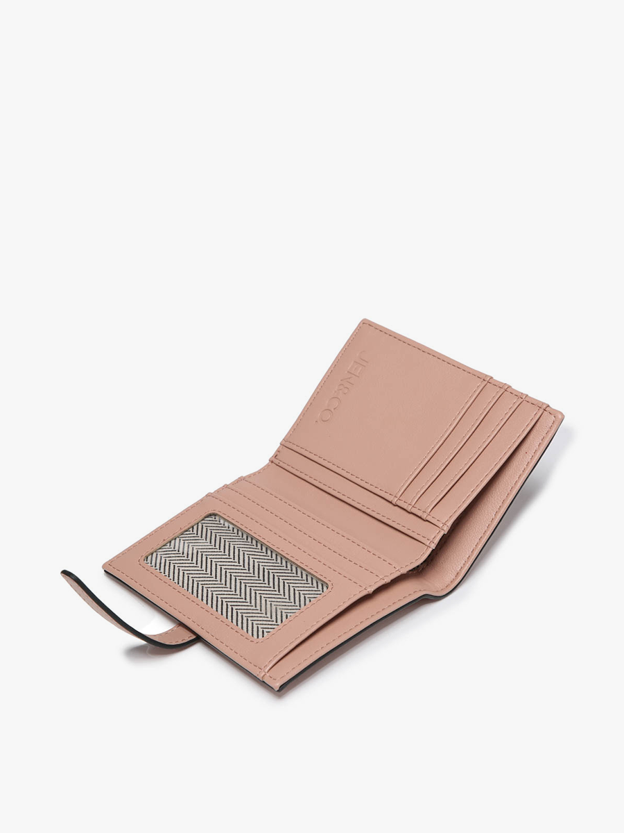 Bessie Canvas Wallet w/ Slip Closure: Diamond-Mauve