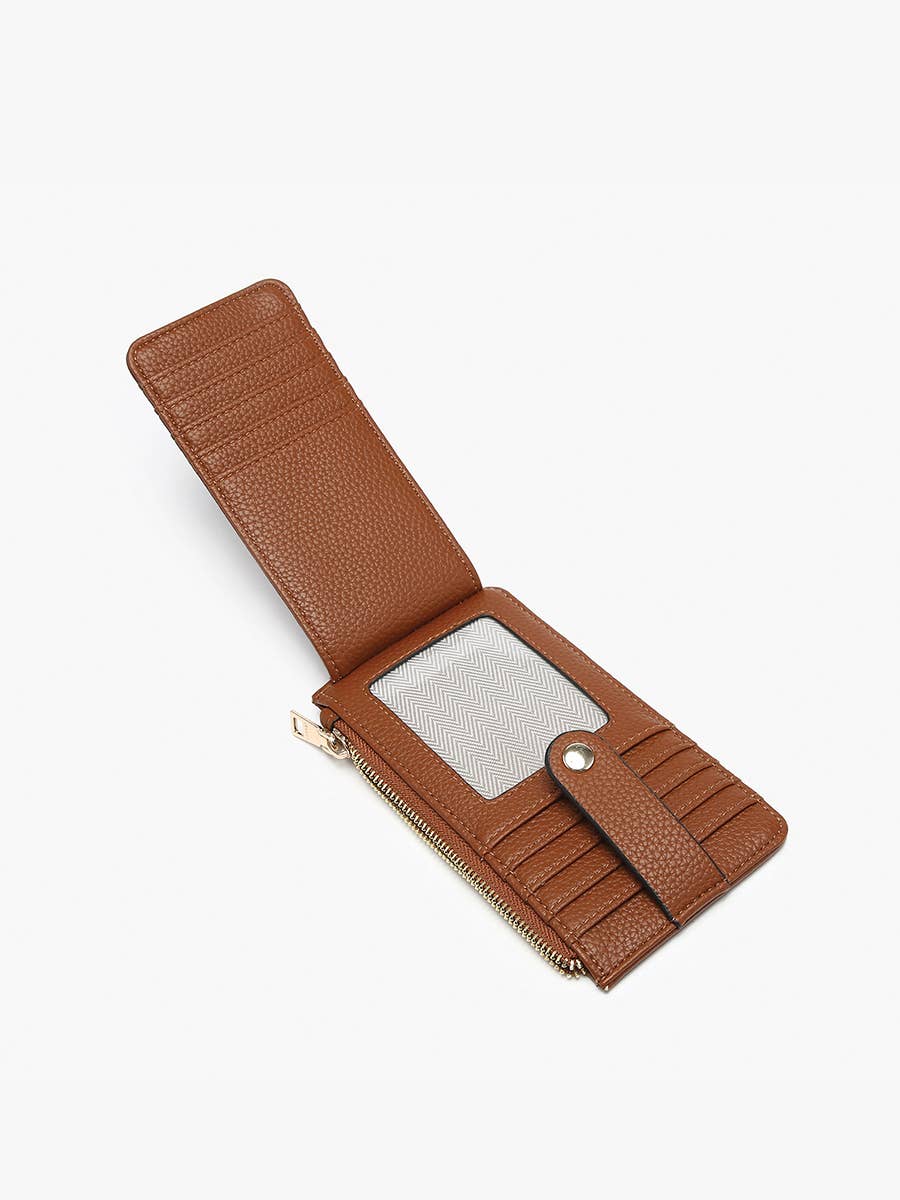 Mae Multi-Card Wallet w/ Strap Snap Closure: Red