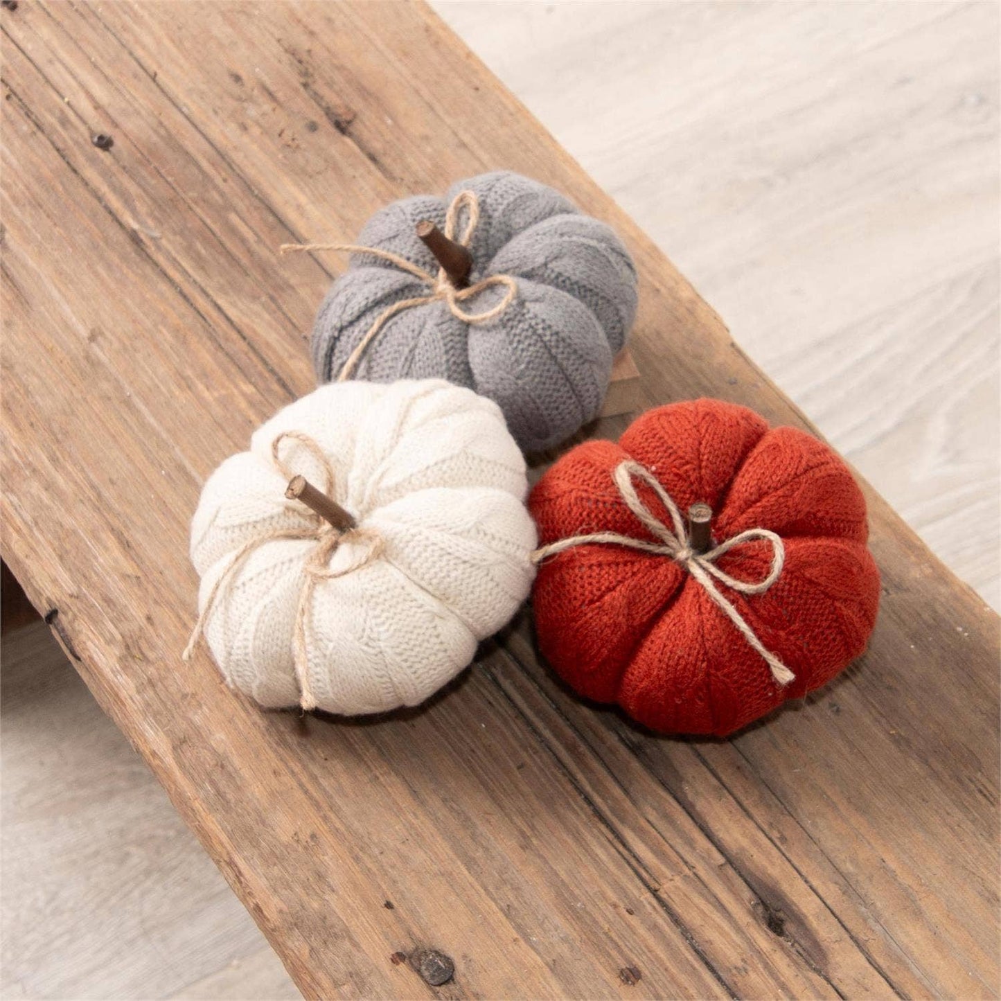 Sweater Knit Small Pumpkins (Pk/03 Ast)
