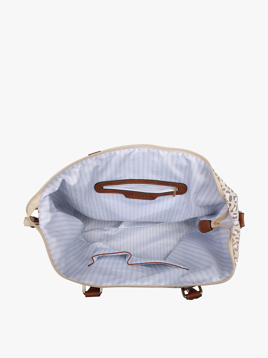 River Printed Duffle/Weekender: Cheetah-Rose