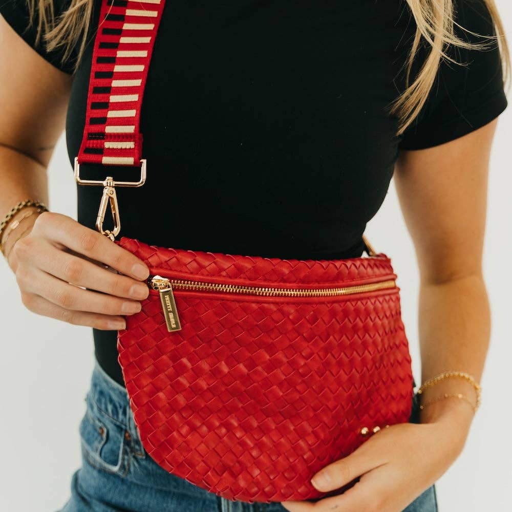 Westlyn Woven Bum Bag: Cherry Red