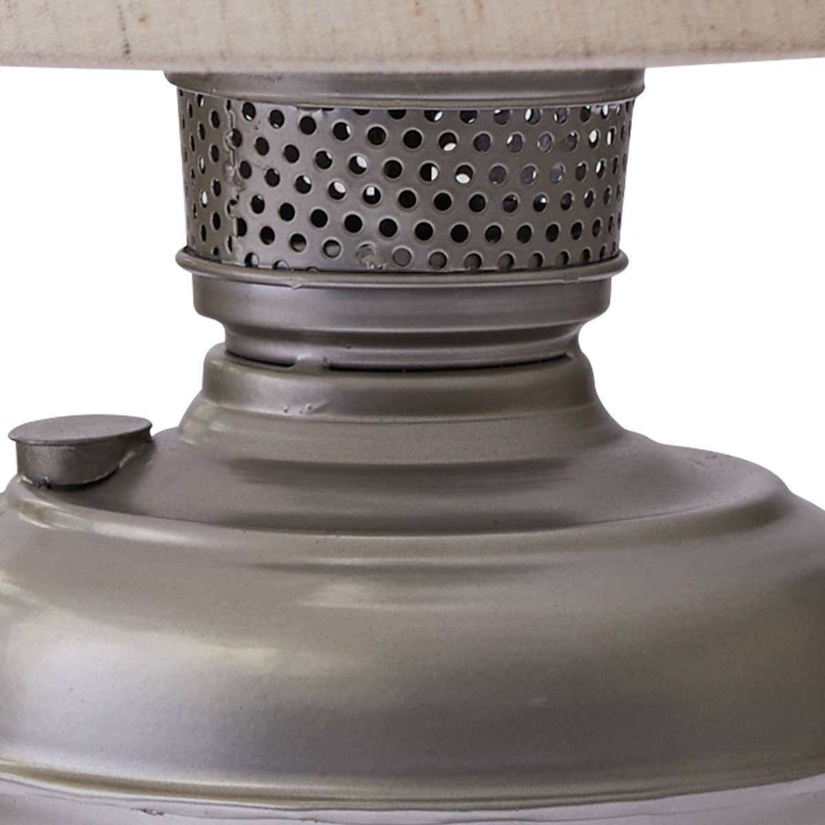 Oil Lamp With Shade - Antique Pewter
