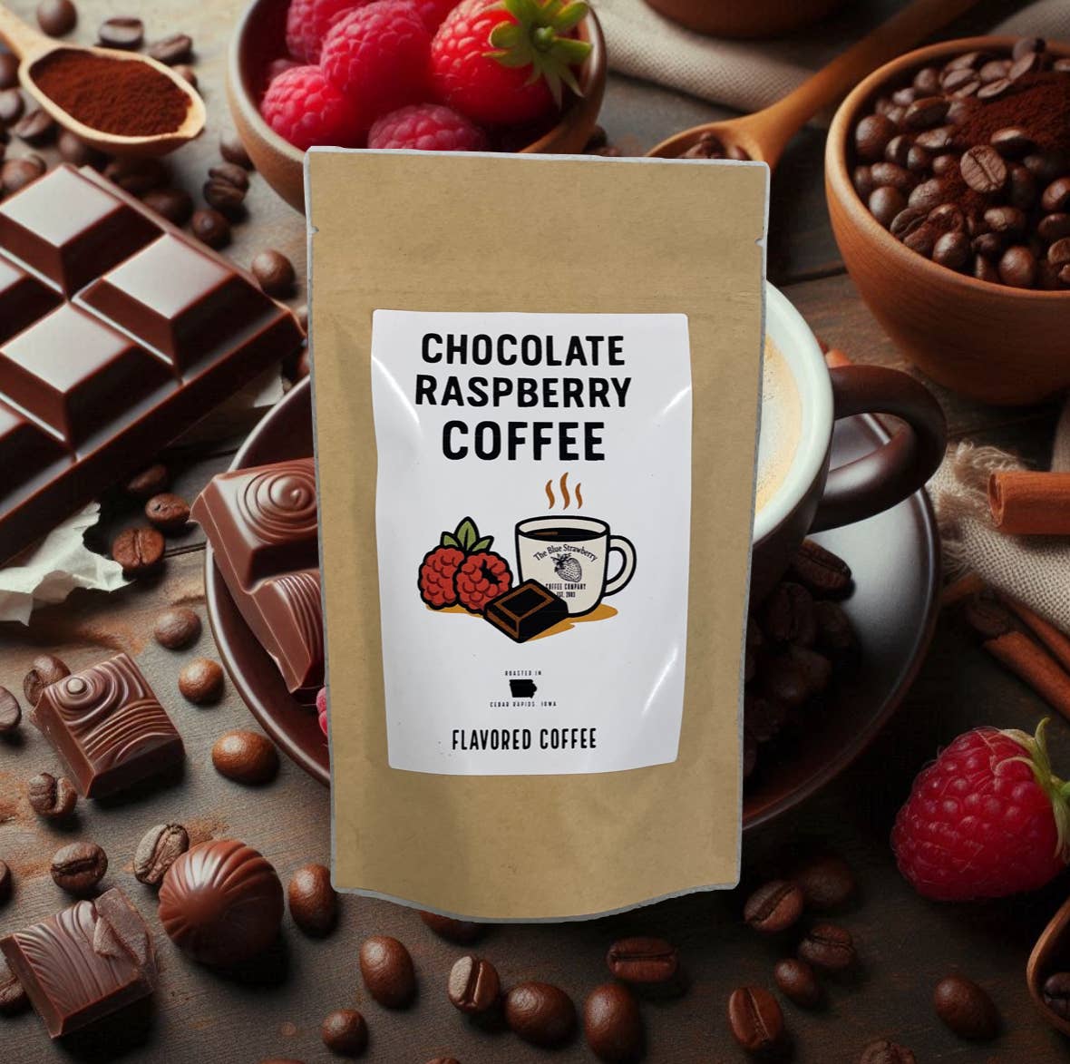 Chocolate Raspberry (Flavored Coffee): Ground / 4 oz