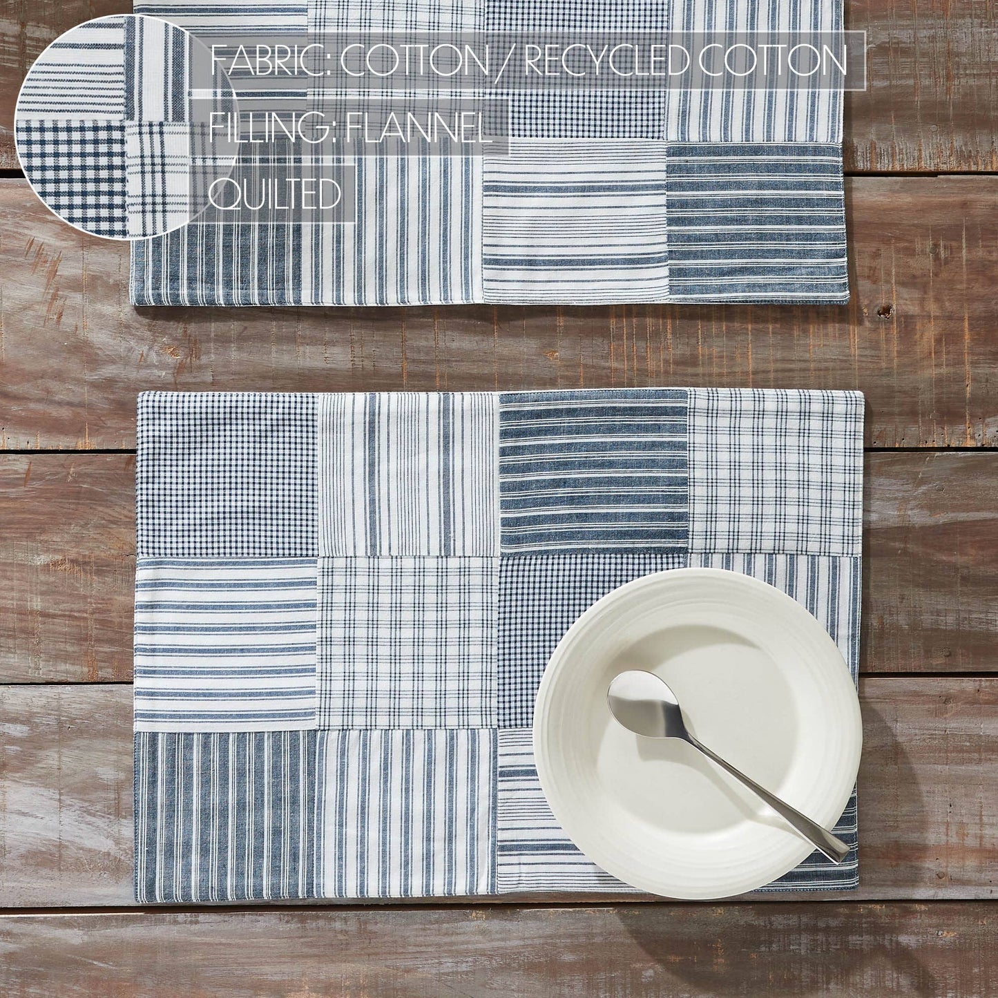 Sawyer Mill Blue Quilted Placemat 13x19