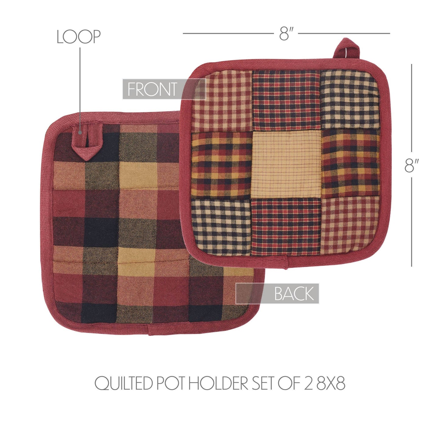 Heritage Farms Primitive Check Pot Holder