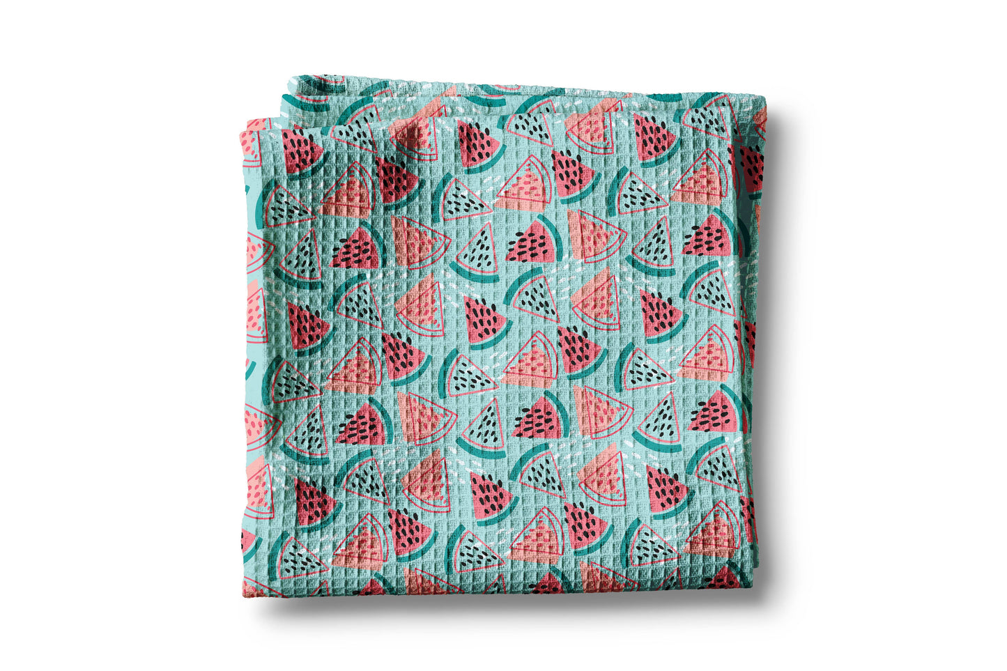 Watermelon Waffle Kitchen Towel Festival Summer Fruit Market
