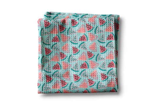 Watermelon Waffle Kitchen Towel Festival Summer Fruit Market