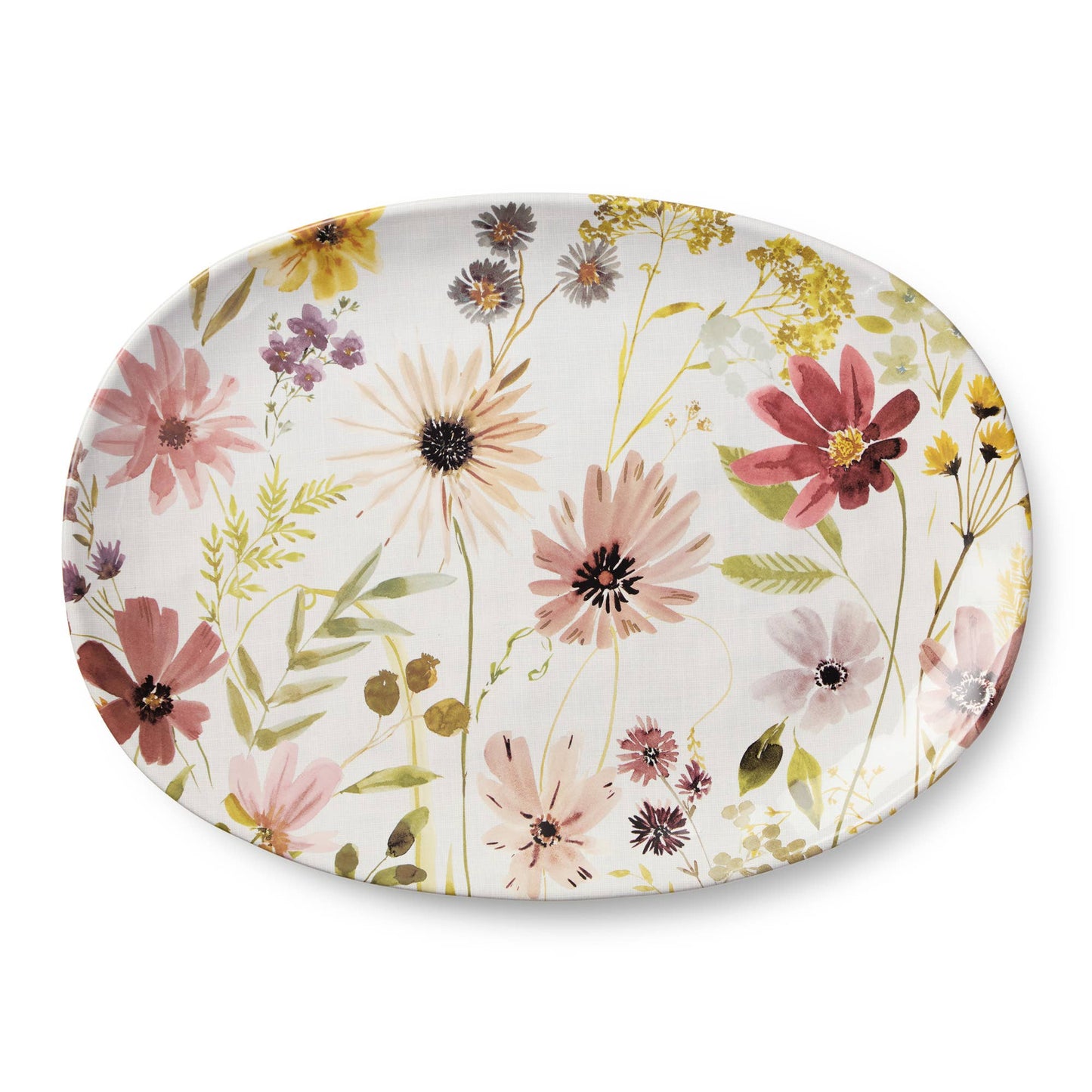Wildflowers Oval Platter 16" x 12"