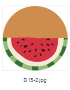 24" x 36" Rubber Doormat Interchangeable Insert: Watermelon