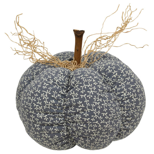 Mossy Blue Floral Pumpkin