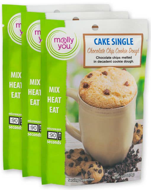 Chocolate Chip Cookie Dough Cake Microwave Single