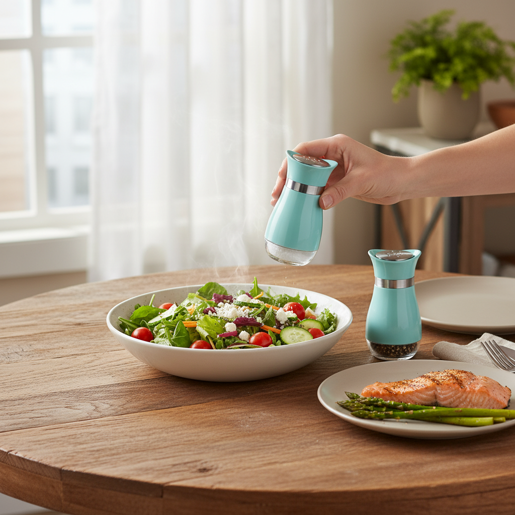Mitbak - Elegant, Salt and Pepper Shakers, Blue, 2 Pk