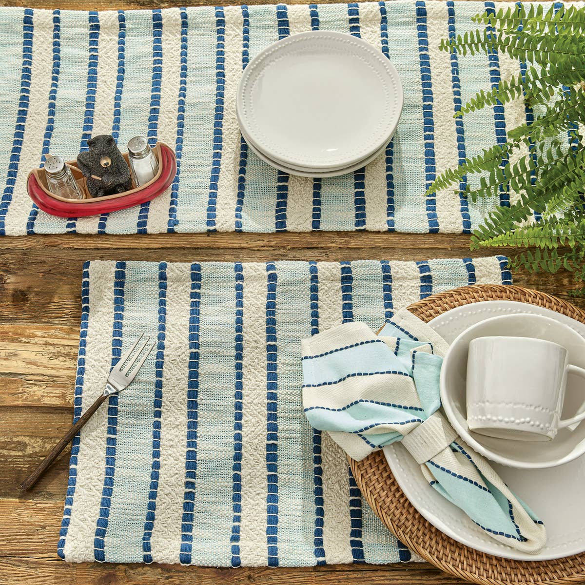 Dockside Stripe Table Runner 36" L