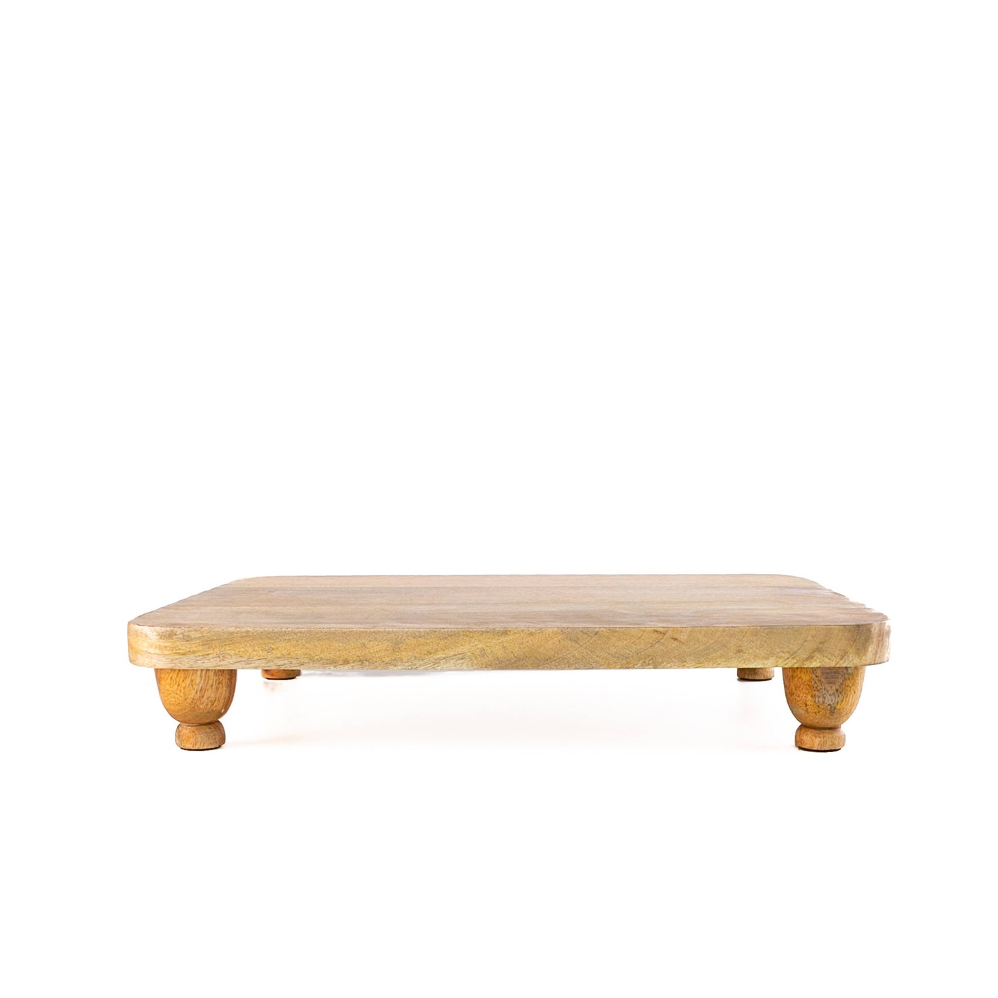 Artisan Wood 14x18x3 Natural Mango Wood Footed Serving Board