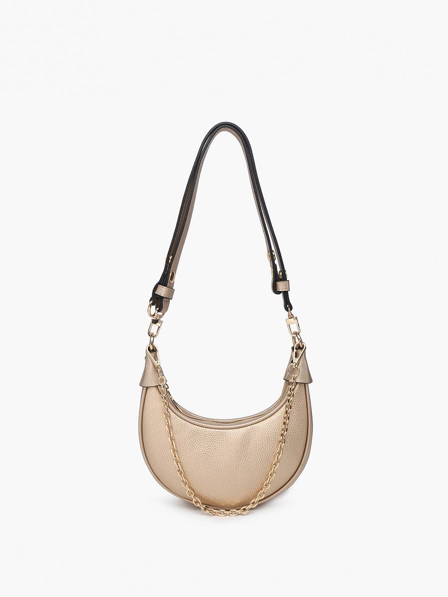 Zora Moon Shoulder Bag w/ Chain | M2503 : Mauve