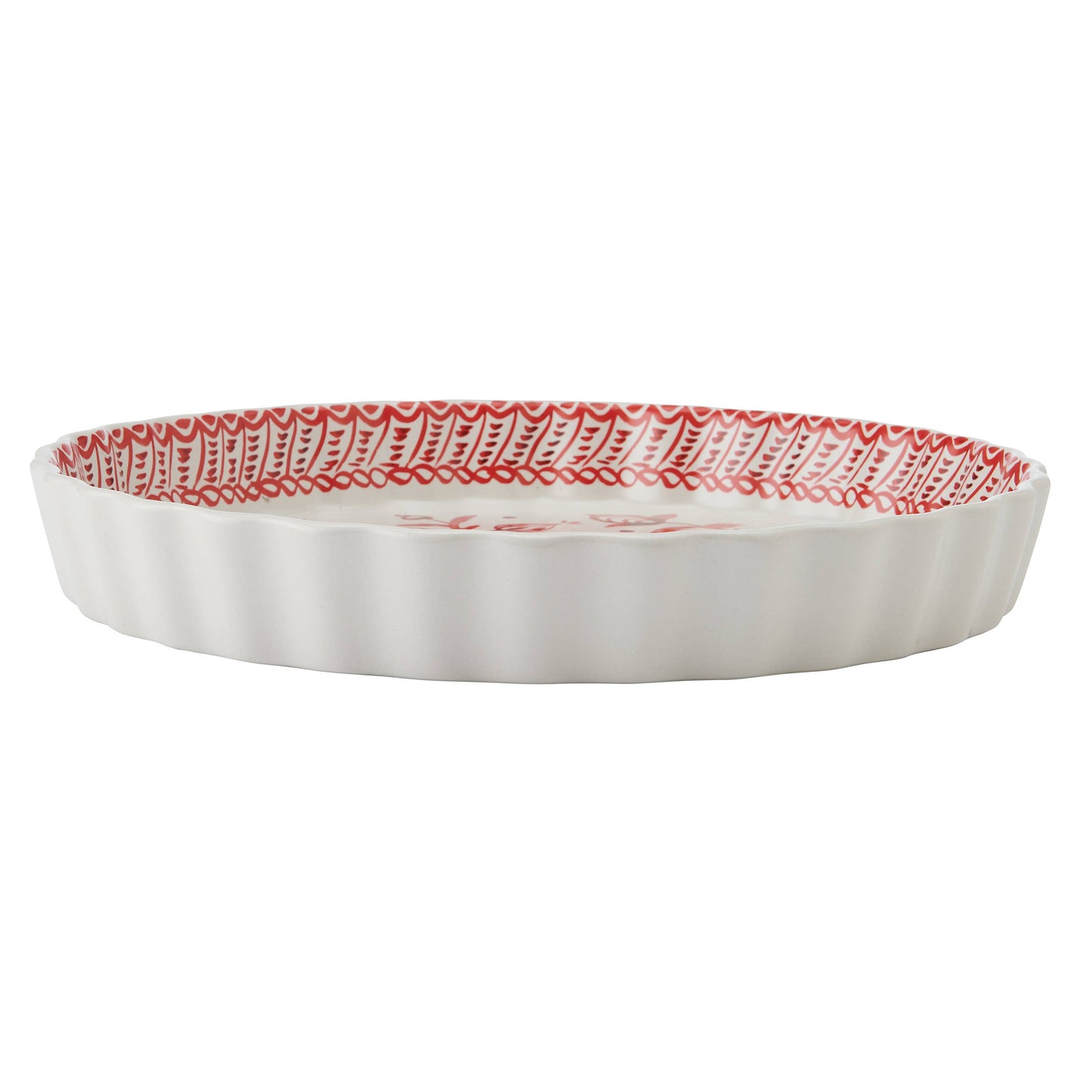Fitz and Floyd Sicily Red 10.5In Pie Plate