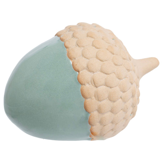 4.25" Blue Stoneware Acorn