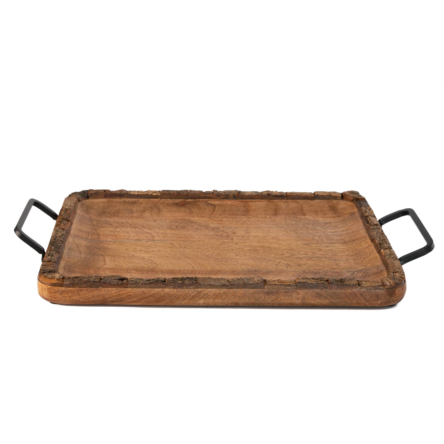 Artisan Wood Bark 14x10x1 Natural Mango Bark Wood Tray