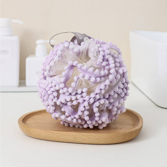 LARGE BATH POUF SUPER SOFT BATH POUF: Purple
