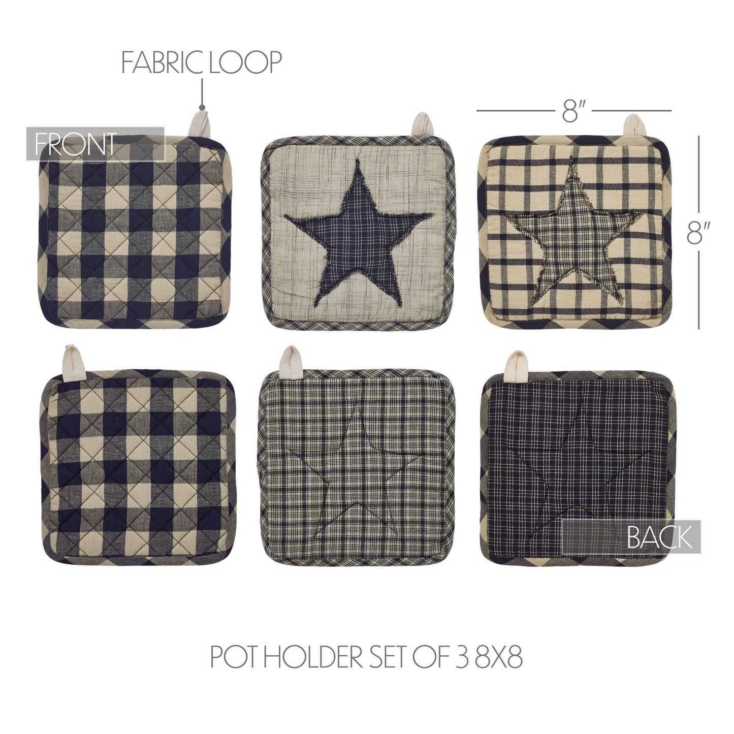 My Country Patchwork Pot Holder 8x8