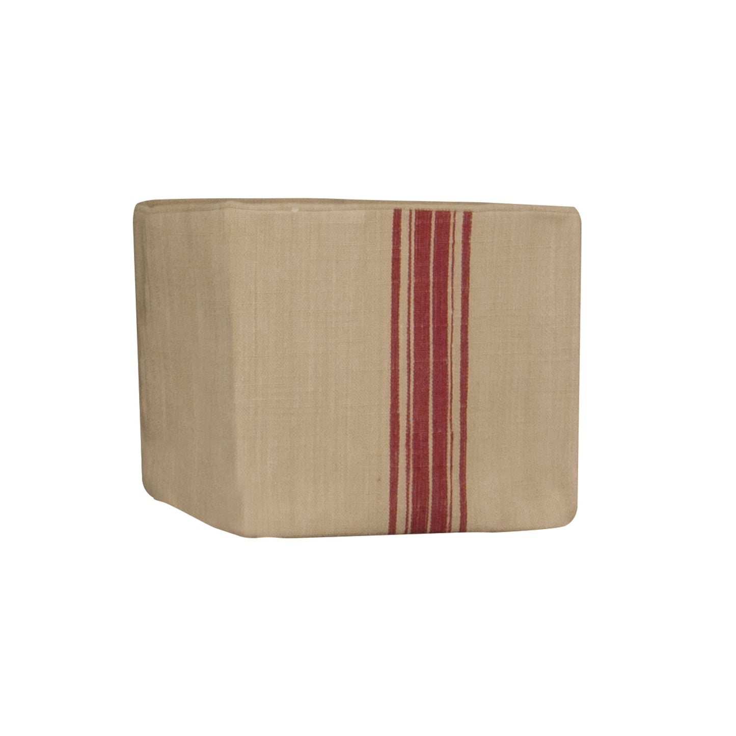 Farmhouse 6x6 Sesame Rosewood Cotton Storage Basket