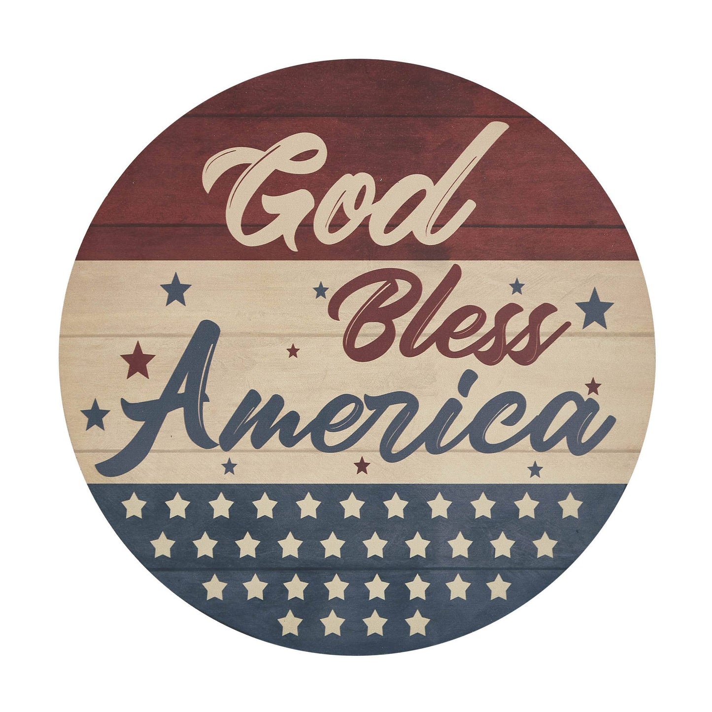 God Bless America Wall Hanging 11 Inch Diameter