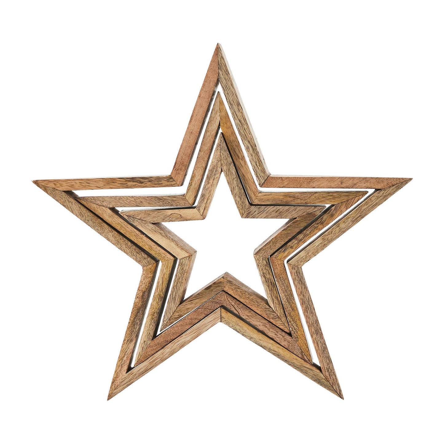 Wooden Nested Stars Natural 3-in-1 13x13x1.5