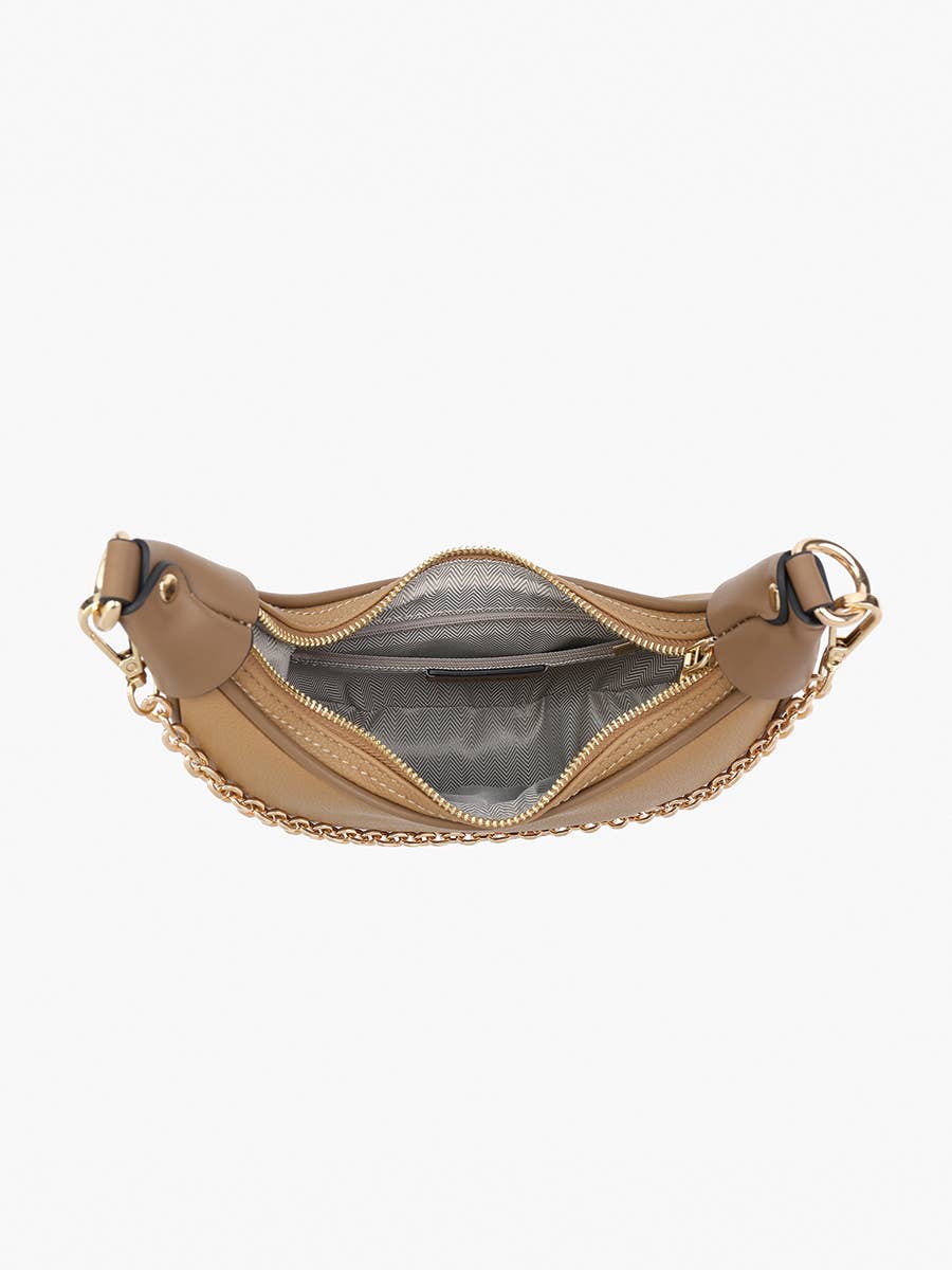 Zora Moon Shoulder Bag w/ Chain | M2503 : Mauve