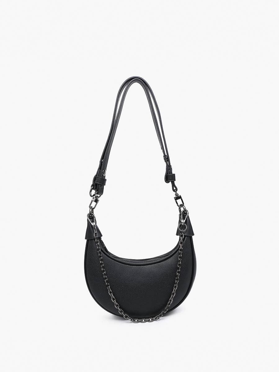 Zora Moon Shoulder Bag w/ Chain | M2503 : Mauve