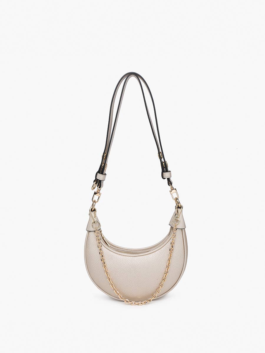 Zora Moon Shoulder Bag w/ Chain | M2503 : Mauve