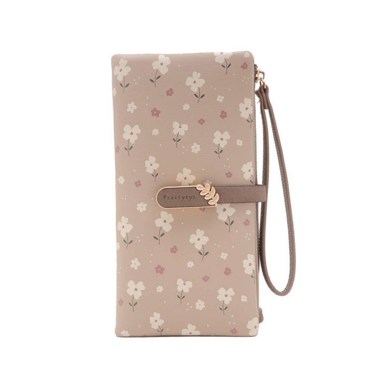 LADIES FRESH PRINTED BUCKLE WALLET APRICOT