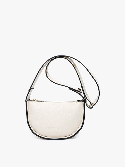 Celine Crescent Shoulder Bag: Off White