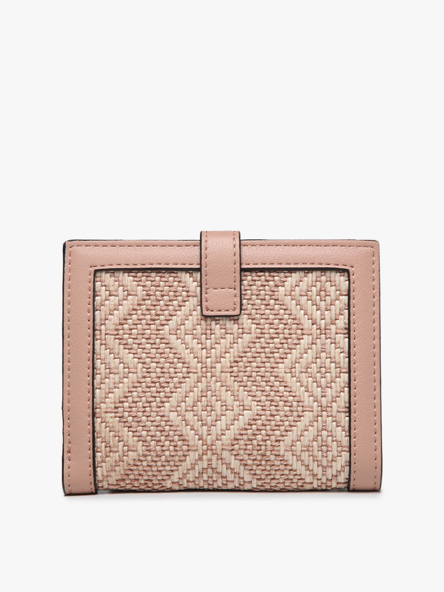Bessie Canvas Wallet w/ Slip Closure: Diamond-Mauve