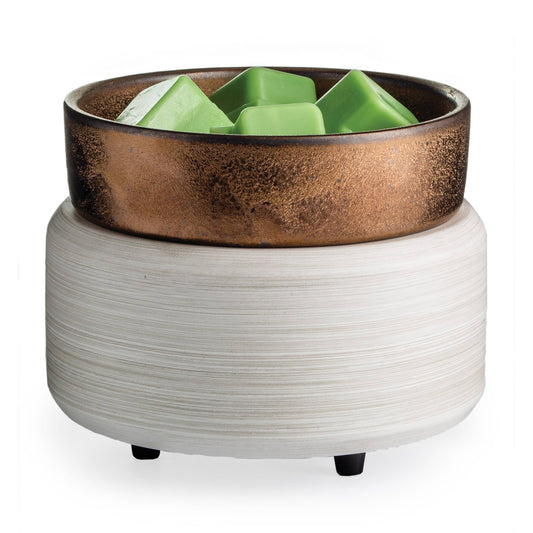 White Washed Bronze 2-in-1 Classic Warmer