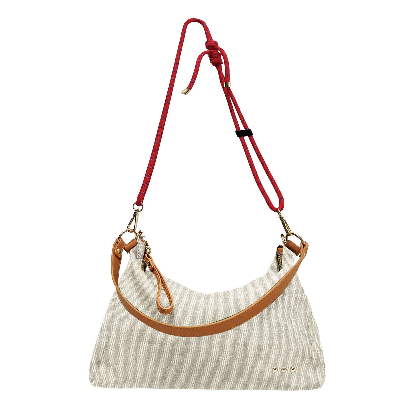 Cosette Canvas Shoulder Bag: Cream