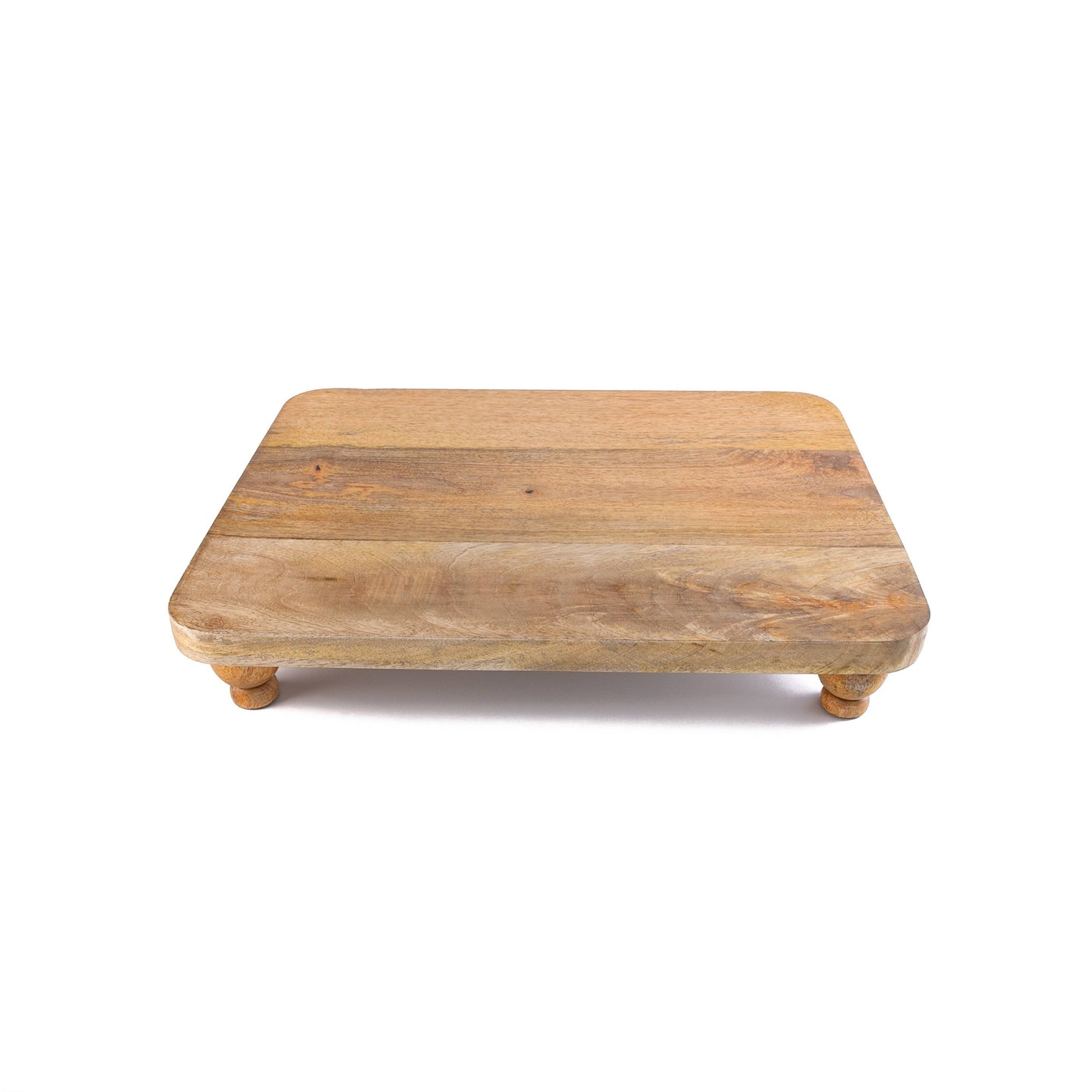 Artisan Wood 14x18x3 Natural Mango Wood Footed Serving Board