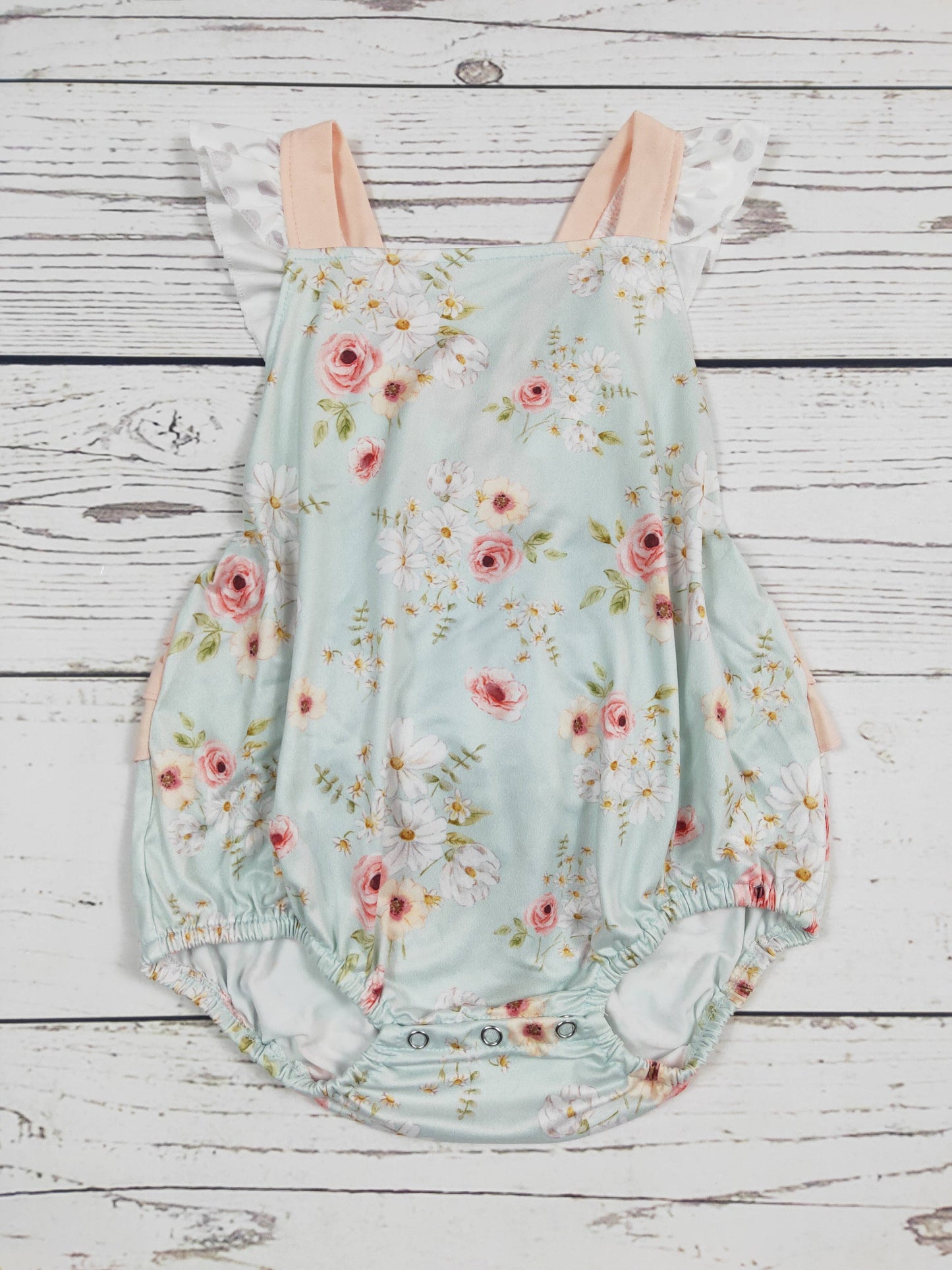 Baby Summer Floral Printe Bubble: 3-6M