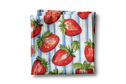 Strawberry Berry Picking Spring Summer Fruit Kitchen Towel
