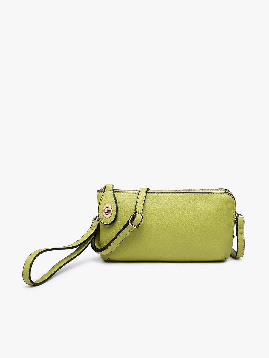 Kendall Crossbody/Wristlet w/ Twist Lock Closure: Avocado