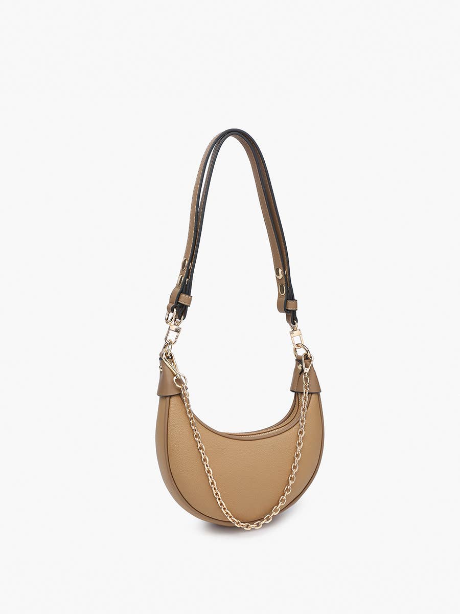 Zora Moon Shoulder Bag w/ Chain | M2503 : Mauve
