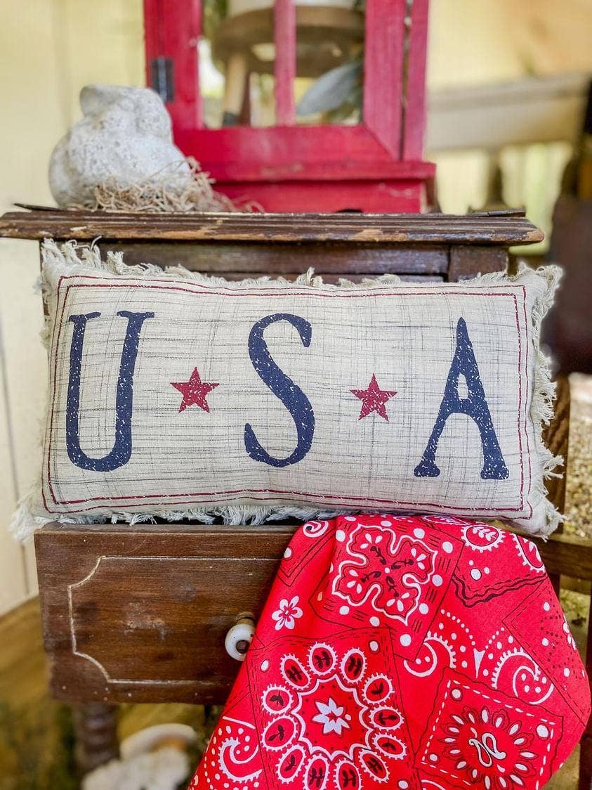 My Country USA Pillow 7x13