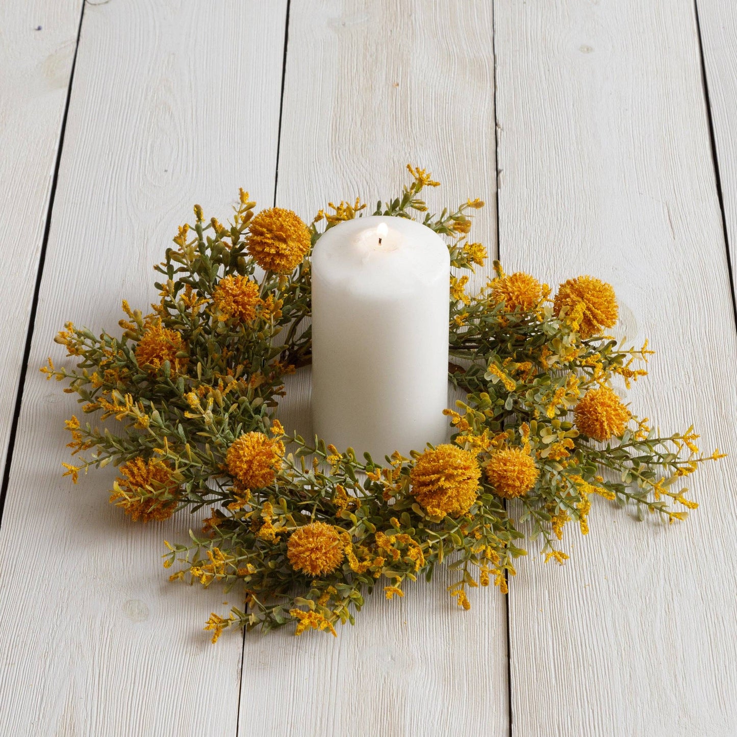 Candle Ring - Yellow Billy Buttons