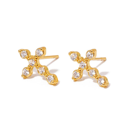 Diamond Cross Stud