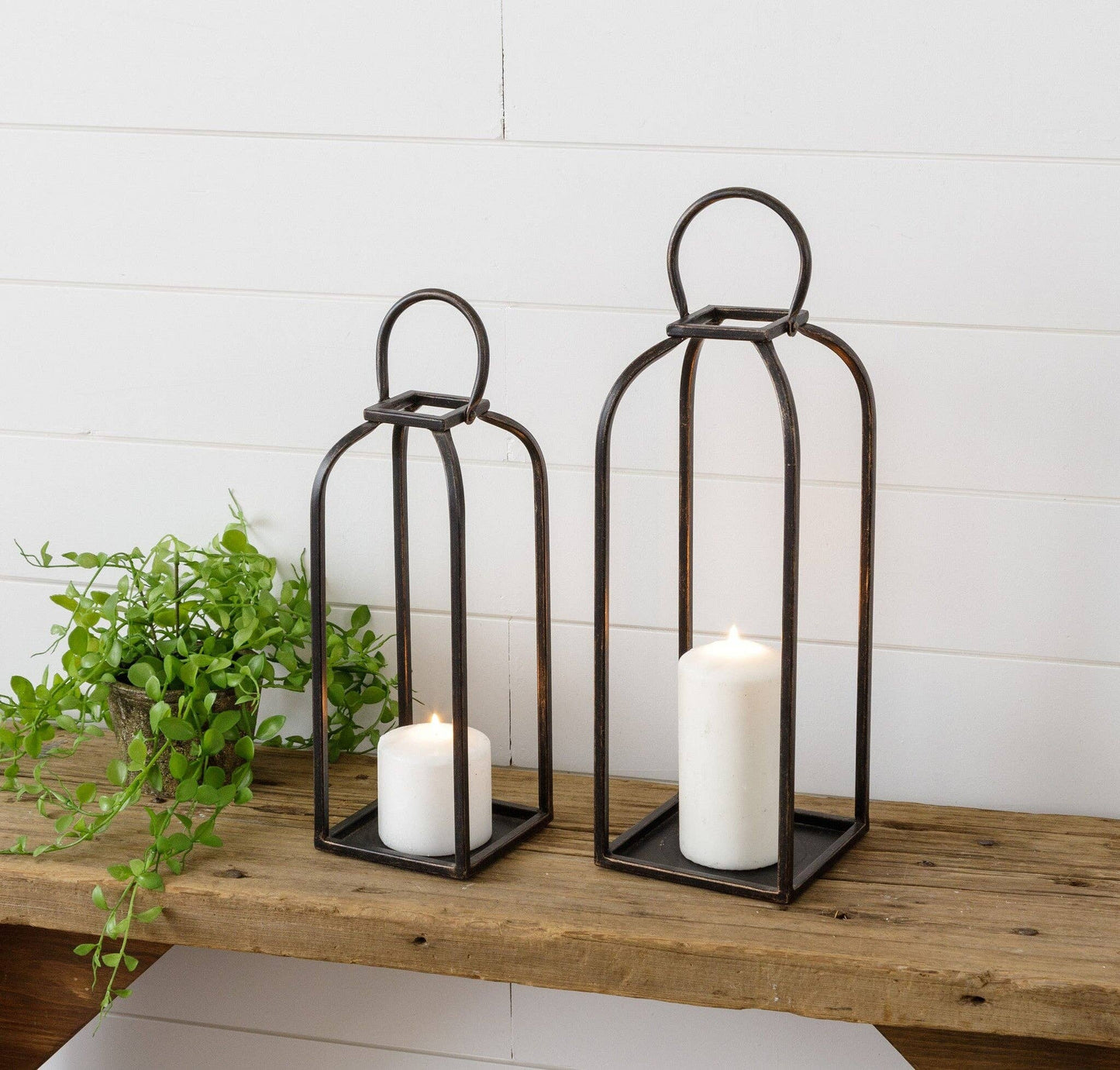 Arched Black Lantern Small
