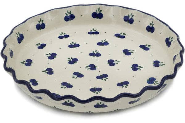 Fluted Pie Dish 10" Wild Blueberry