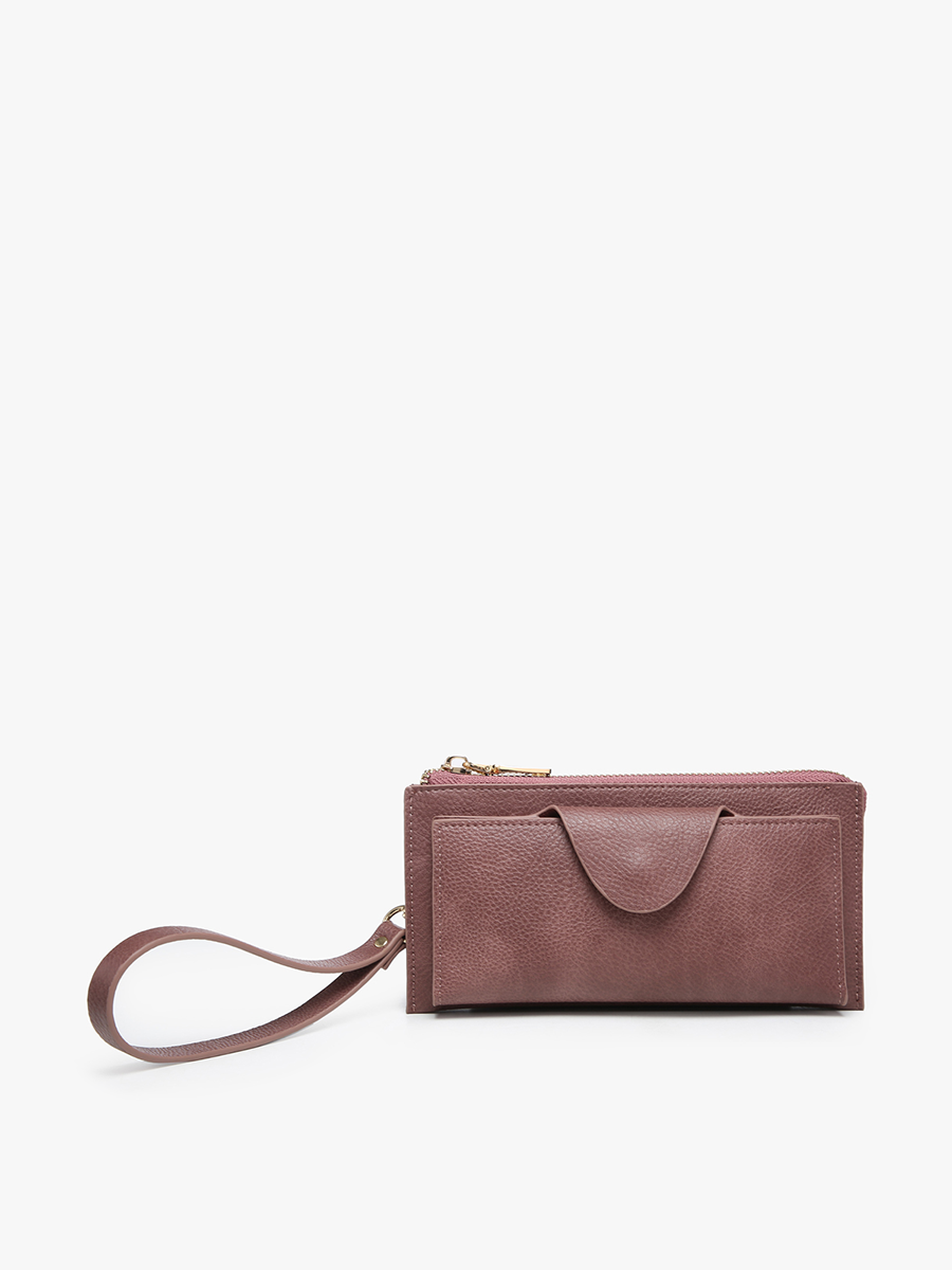 Kyla RFID Wallet w/ Snap Closure: Wine
